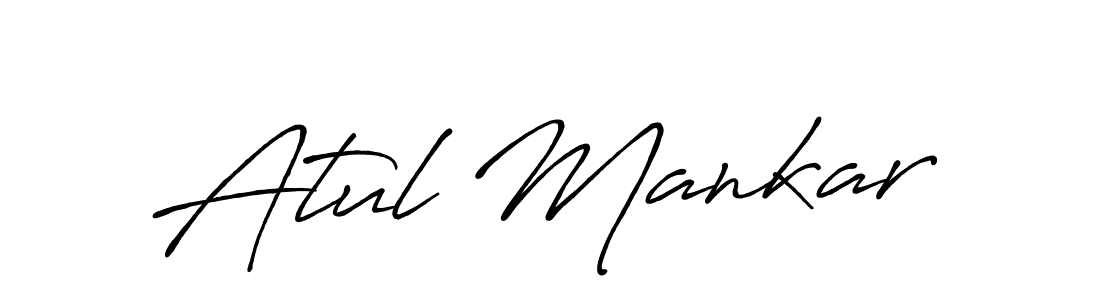 Design your own signature with our free online signature maker. With this signature software, you can create a handwritten (Antro_Vectra_Bolder) signature for name Atul Mankar. Atul Mankar signature style 7 images and pictures png