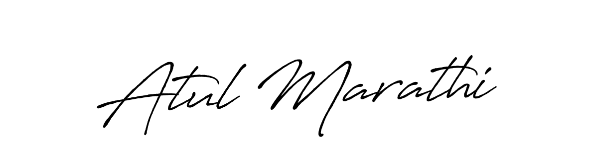 Atul Marathi stylish signature style. Best Handwritten Sign (Antro_Vectra_Bolder) for my name. Handwritten Signature Collection Ideas for my name Atul Marathi. Atul Marathi signature style 7 images and pictures png