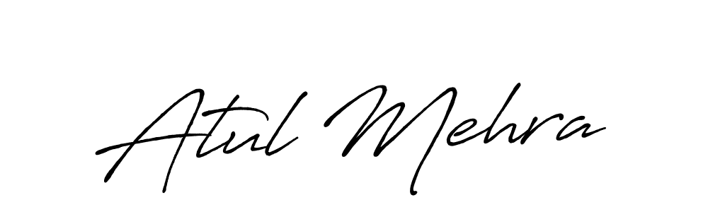 Also we have Atul Mehra name is the best signature style. Create professional handwritten signature collection using Antro_Vectra_Bolder autograph style. Atul Mehra signature style 7 images and pictures png