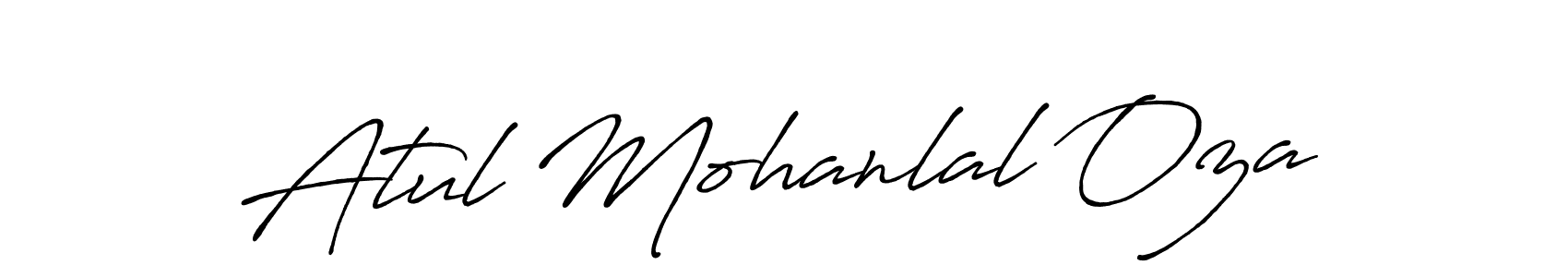 Create a beautiful signature design for name Atul Mohanlal Oza. With this signature (Antro_Vectra_Bolder) fonts, you can make a handwritten signature for free. Atul Mohanlal Oza signature style 7 images and pictures png