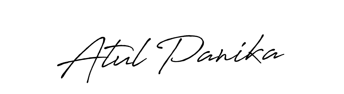 Create a beautiful signature design for name Atul Panika. With this signature (Antro_Vectra_Bolder) fonts, you can make a handwritten signature for free. Atul Panika signature style 7 images and pictures png