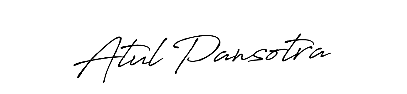 The best way (Antro_Vectra_Bolder) to make a short signature is to pick only two or three words in your name. The name Atul Pansotra include a total of six letters. For converting this name. Atul Pansotra signature style 7 images and pictures png