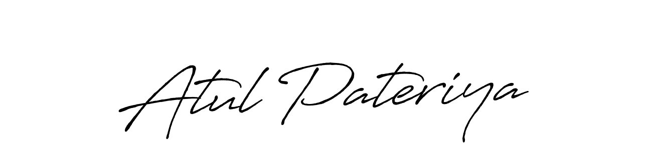 Create a beautiful signature design for name Atul Pateriya. With this signature (Antro_Vectra_Bolder) fonts, you can make a handwritten signature for free. Atul Pateriya signature style 7 images and pictures png