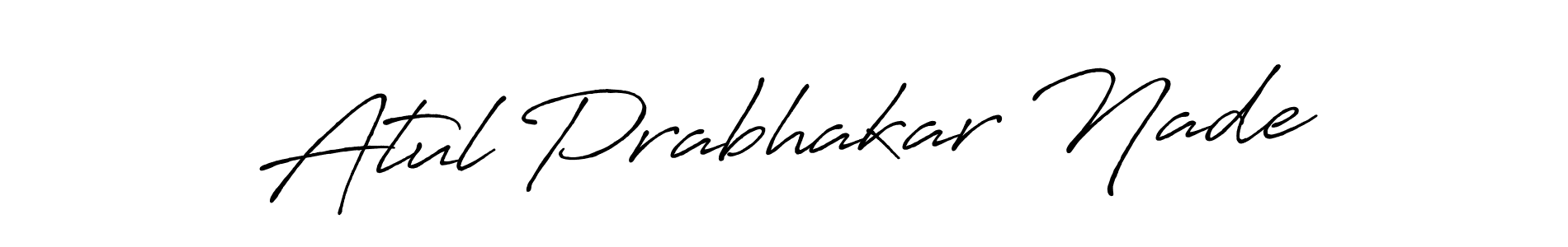 Antro_Vectra_Bolder is a professional signature style that is perfect for those who want to add a touch of class to their signature. It is also a great choice for those who want to make their signature more unique. Get Atul Prabhakar Nade name to fancy signature for free. Atul Prabhakar Nade signature style 7 images and pictures png