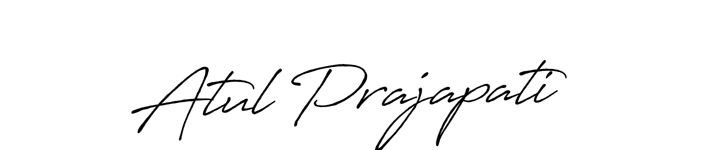 Make a beautiful signature design for name Atul Prajapati. With this signature (Antro_Vectra_Bolder) style, you can create a handwritten signature for free. Atul Prajapati signature style 7 images and pictures png