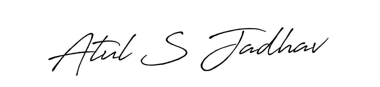 Make a beautiful signature design for name Atul S Jadhav. With this signature (Antro_Vectra_Bolder) style, you can create a handwritten signature for free. Atul S Jadhav signature style 7 images and pictures png