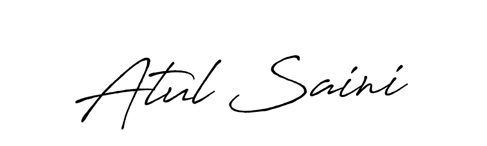 The best way (Antro_Vectra_Bolder) to make a short signature is to pick only two or three words in your name. The name Atul Saini include a total of six letters. For converting this name. Atul Saini signature style 7 images and pictures png