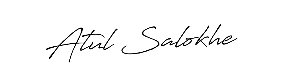 Use a signature maker to create a handwritten signature online. With this signature software, you can design (Antro_Vectra_Bolder) your own signature for name Atul Salokhe. Atul Salokhe signature style 7 images and pictures png