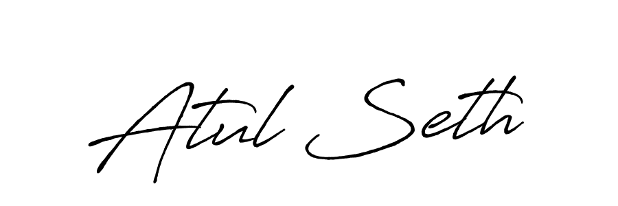 Design your own signature with our free online signature maker. With this signature software, you can create a handwritten (Antro_Vectra_Bolder) signature for name Atul Seth. Atul Seth signature style 7 images and pictures png