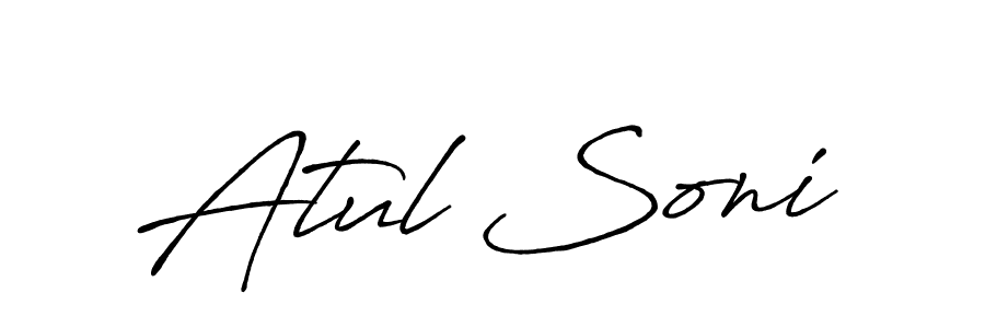 Also we have Atul Soni name is the best signature style. Create professional handwritten signature collection using Antro_Vectra_Bolder autograph style. Atul Soni signature style 7 images and pictures png