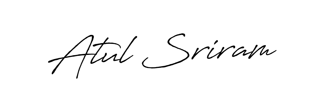 Create a beautiful signature design for name Atul Sriram. With this signature (Antro_Vectra_Bolder) fonts, you can make a handwritten signature for free. Atul Sriram signature style 7 images and pictures png