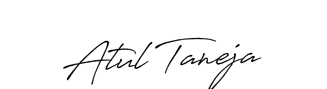 Make a beautiful signature design for name Atul Taneja. With this signature (Antro_Vectra_Bolder) style, you can create a handwritten signature for free. Atul Taneja signature style 7 images and pictures png