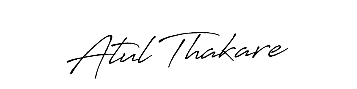 Make a beautiful signature design for name Atul Thakare. With this signature (Antro_Vectra_Bolder) style, you can create a handwritten signature for free. Atul Thakare signature style 7 images and pictures png