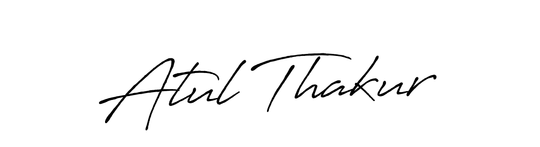 Create a beautiful signature design for name Atul Thakur. With this signature (Antro_Vectra_Bolder) fonts, you can make a handwritten signature for free. Atul Thakur signature style 7 images and pictures png