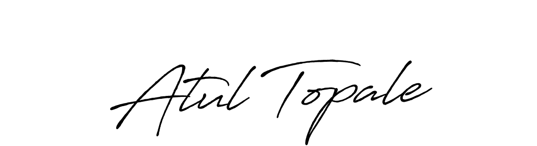 This is the best signature style for the Atul Topale name. Also you like these signature font (Antro_Vectra_Bolder). Mix name signature. Atul Topale signature style 7 images and pictures png