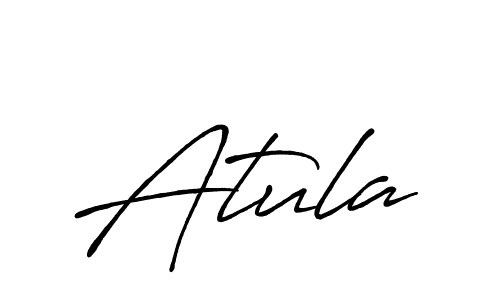 Use a signature maker to create a handwritten signature online. With this signature software, you can design (Antro_Vectra_Bolder) your own signature for name Atula. Atula signature style 7 images and pictures png