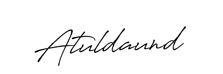 The best way (Antro_Vectra_Bolder) to make a short signature is to pick only two or three words in your name. The name Atuldaund include a total of six letters. For converting this name. Atuldaund signature style 7 images and pictures png