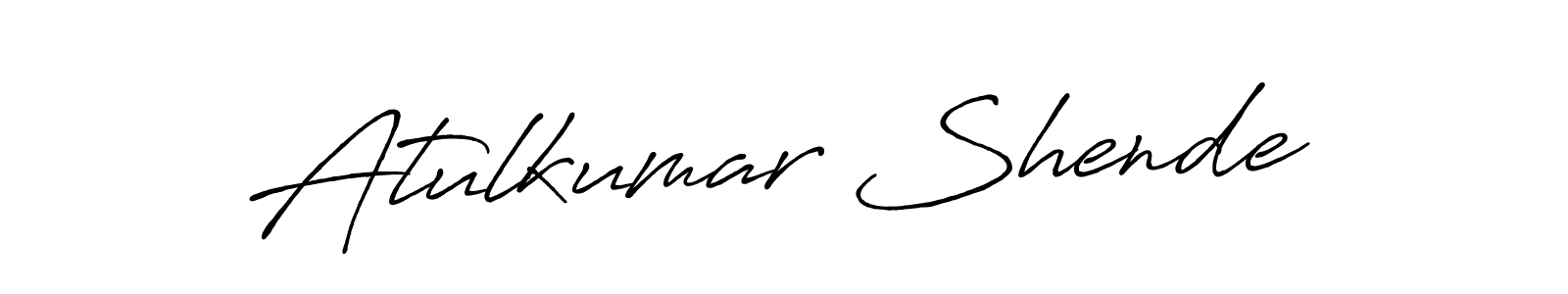 Create a beautiful signature design for name Atulkumar Shende. With this signature (Antro_Vectra_Bolder) fonts, you can make a handwritten signature for free. Atulkumar Shende signature style 7 images and pictures png