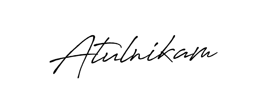 Make a beautiful signature design for name Atulnikam. With this signature (Antro_Vectra_Bolder) style, you can create a handwritten signature for free. Atulnikam signature style 7 images and pictures png