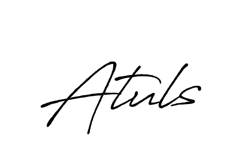Create a beautiful signature design for name Atuls. With this signature (Antro_Vectra_Bolder) fonts, you can make a handwritten signature for free. Atuls signature style 7 images and pictures png