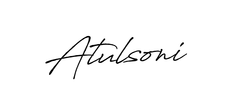 Also You can easily find your signature by using the search form. We will create Atulsoni name handwritten signature images for you free of cost using Antro_Vectra_Bolder sign style. Atulsoni signature style 7 images and pictures png