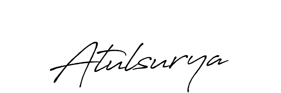 The best way (Antro_Vectra_Bolder) to make a short signature is to pick only two or three words in your name. The name Atulsurya include a total of six letters. For converting this name. Atulsurya signature style 7 images and pictures png