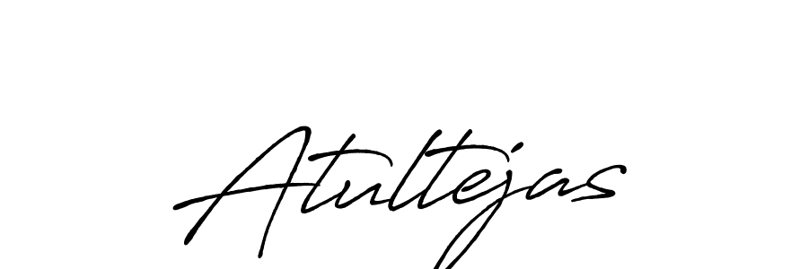 Create a beautiful signature design for name Atultejas. With this signature (Antro_Vectra_Bolder) fonts, you can make a handwritten signature for free. Atultejas signature style 7 images and pictures png