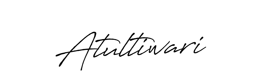 How to make Atultiwari name signature. Use Antro_Vectra_Bolder style for creating short signs online. This is the latest handwritten sign. Atultiwari signature style 7 images and pictures png