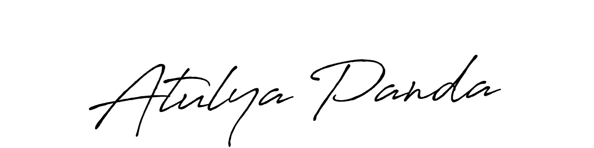 How to make Atulya Panda name signature. Use Antro_Vectra_Bolder style for creating short signs online. This is the latest handwritten sign. Atulya Panda signature style 7 images and pictures png