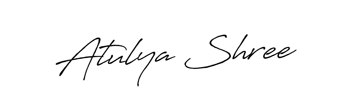 Create a beautiful signature design for name Atulya Shree. With this signature (Antro_Vectra_Bolder) fonts, you can make a handwritten signature for free. Atulya Shree signature style 7 images and pictures png
