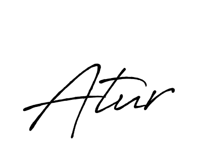 How to make Atur name signature. Use Antro_Vectra_Bolder style for creating short signs online. This is the latest handwritten sign. Atur signature style 7 images and pictures png