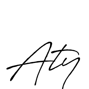 Make a beautiful signature design for name Aty. With this signature (Antro_Vectra_Bolder) style, you can create a handwritten signature for free. Aty signature style 7 images and pictures png