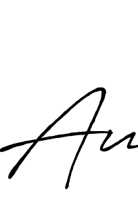 You should practise on your own different ways (Antro_Vectra_Bolder) to write your name (Au) in signature. don't let someone else do it for you. Au signature style 7 images and pictures png