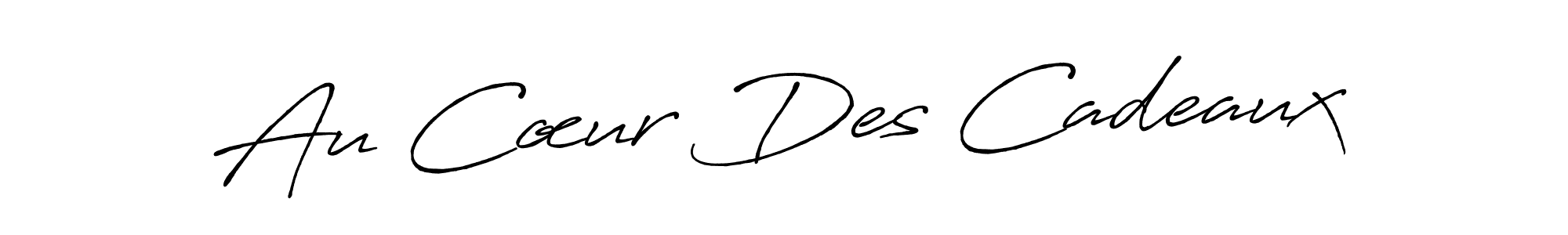 Au Cœur Des Cadeaux stylish signature style. Best Handwritten Sign (Antro_Vectra_Bolder) for my name. Handwritten Signature Collection Ideas for my name Au Cœur Des Cadeaux. Au Cœur Des Cadeaux signature style 7 images and pictures png