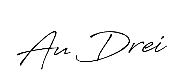 Use a signature maker to create a handwritten signature online. With this signature software, you can design (Antro_Vectra_Bolder) your own signature for name Au Drei. Au Drei signature style 7 images and pictures png