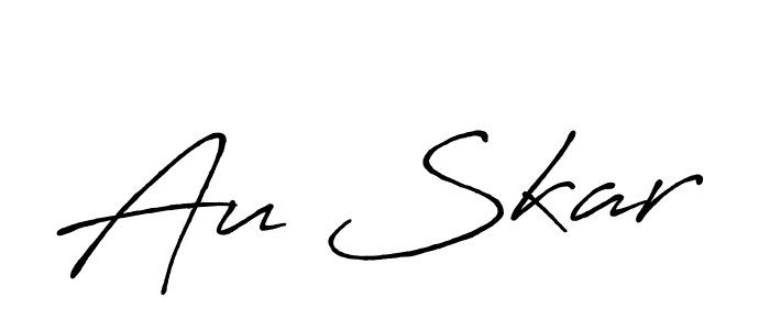 Create a beautiful signature design for name Au Skar. With this signature (Antro_Vectra_Bolder) fonts, you can make a handwritten signature for free. Au Skar signature style 7 images and pictures png