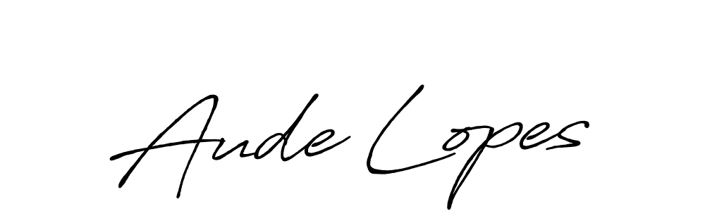 Make a beautiful signature design for name Aude Lopes. With this signature (Antro_Vectra_Bolder) style, you can create a handwritten signature for free. Aude Lopes signature style 7 images and pictures png