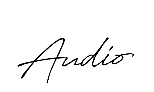How to make Audio name signature. Use Antro_Vectra_Bolder style for creating short signs online. This is the latest handwritten sign. Audio signature style 7 images and pictures png
