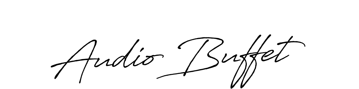 The best way (Antro_Vectra_Bolder) to make a short signature is to pick only two or three words in your name. The name Audio Buffet include a total of six letters. For converting this name. Audio Buffet signature style 7 images and pictures png