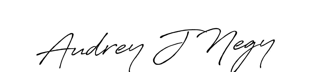 Make a beautiful signature design for name Audrey J Negy. Use this online signature maker to create a handwritten signature for free. Audrey J Negy signature style 7 images and pictures png