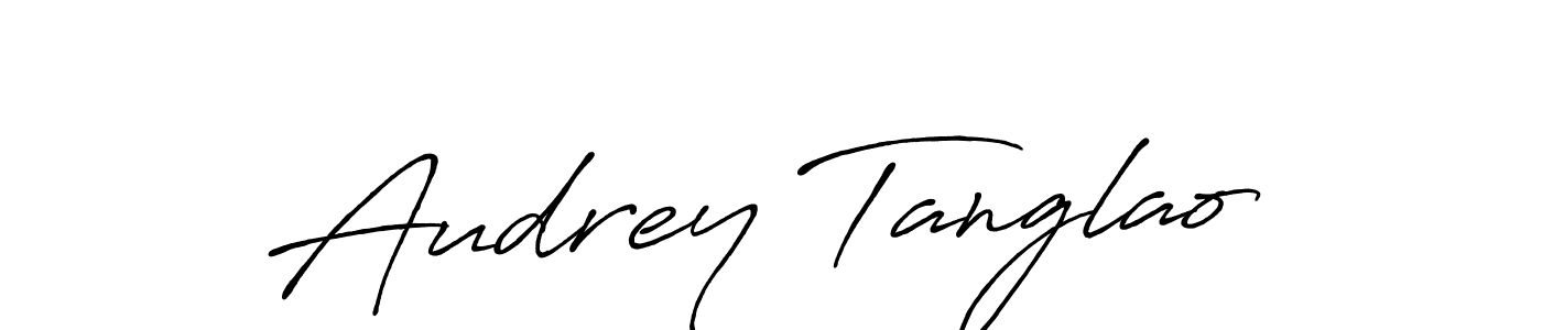 Once you've used our free online signature maker to create your best signature Antro_Vectra_Bolder style, it's time to enjoy all of the benefits that Audrey Tanglao name signing documents. Audrey Tanglao signature style 7 images and pictures png