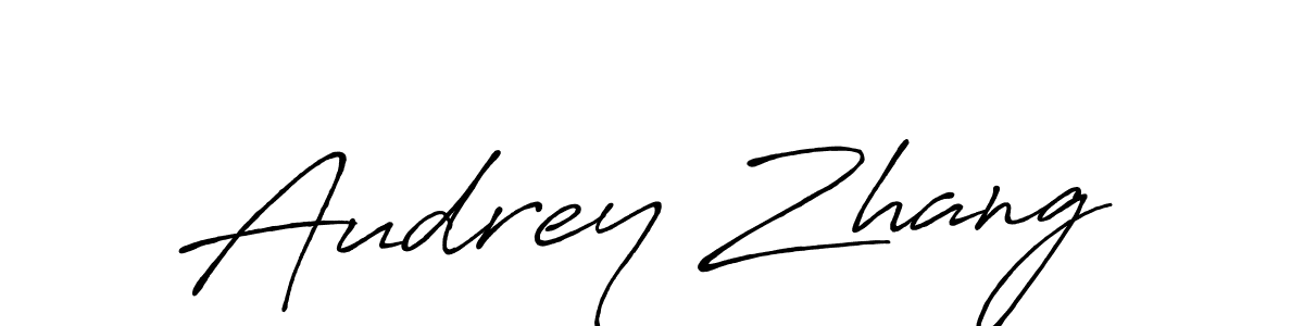 The best way (Antro_Vectra_Bolder) to make a short signature is to pick only two or three words in your name. The name Audrey Zhang include a total of six letters. For converting this name. Audrey Zhang signature style 7 images and pictures png