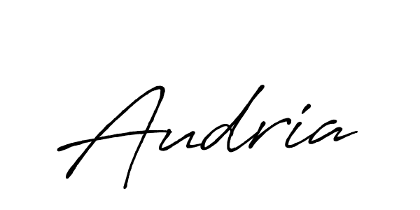 Design your own signature with our free online signature maker. With this signature software, you can create a handwritten (Antro_Vectra_Bolder) signature for name Audria. Audria signature style 7 images and pictures png