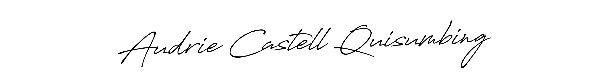 Also You can easily find your signature by using the search form. We will create Audrie Castell Quisumbing name handwritten signature images for you free of cost using Antro_Vectra_Bolder sign style. Audrie Castell Quisumbing signature style 7 images and pictures png