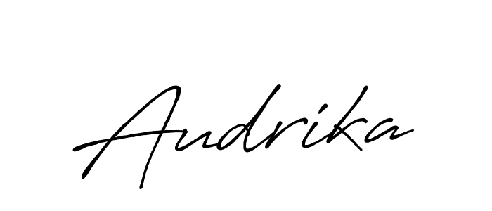 Also You can easily find your signature by using the search form. We will create Audrika name handwritten signature images for you free of cost using Antro_Vectra_Bolder sign style. Audrika signature style 7 images and pictures png