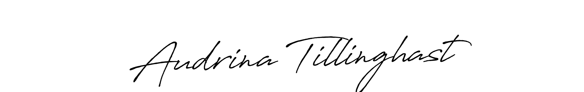 Make a beautiful signature design for name Audrina Tillinghast. Use this online signature maker to create a handwritten signature for free. Audrina Tillinghast signature style 7 images and pictures png