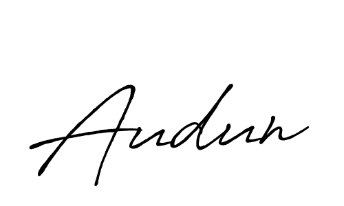 Design your own signature with our free online signature maker. With this signature software, you can create a handwritten (Antro_Vectra_Bolder) signature for name Audun. Audun signature style 7 images and pictures png