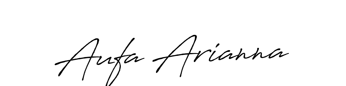 Use a signature maker to create a handwritten signature online. With this signature software, you can design (Antro_Vectra_Bolder) your own signature for name Aufa Arianna. Aufa Arianna signature style 7 images and pictures png