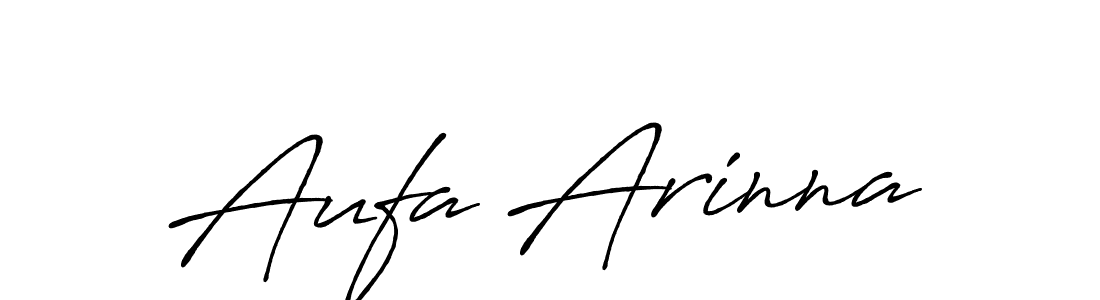 How to make Aufa Arinna signature? Antro_Vectra_Bolder is a professional autograph style. Create handwritten signature for Aufa Arinna name. Aufa Arinna signature style 7 images and pictures png