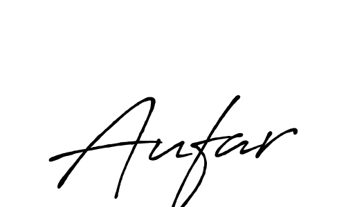 Use a signature maker to create a handwritten signature online. With this signature software, you can design (Antro_Vectra_Bolder) your own signature for name Aufar. Aufar signature style 7 images and pictures png